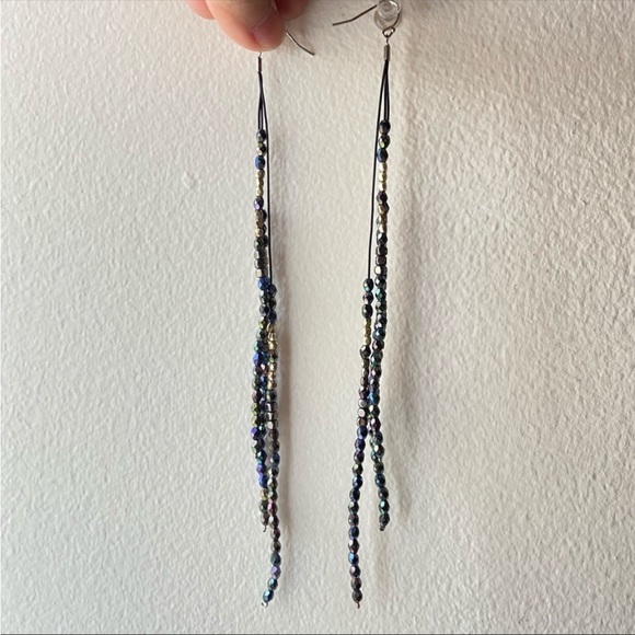 Multicoloured beaded earrings UO - Picture 2 of 3